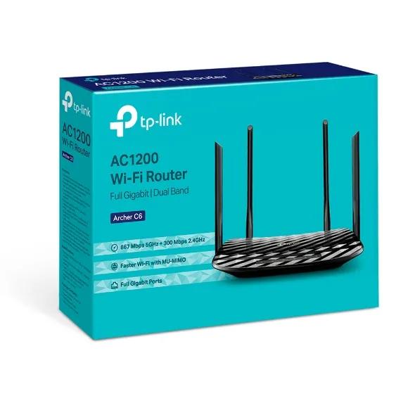 TP-Link Archer C6 AC1200 Gigabit MU-MIMO Wi-Fi Router, photograph 3